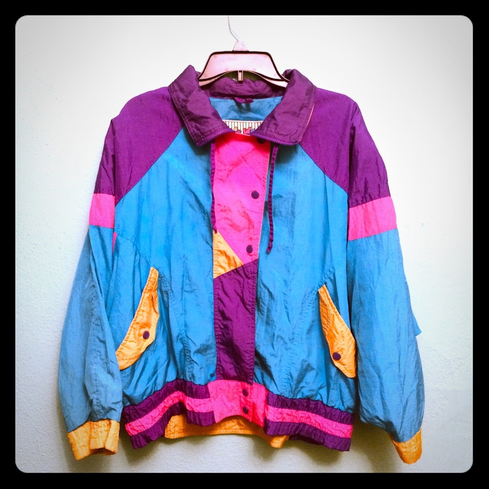 East West gloriously retro 80s windbreaker